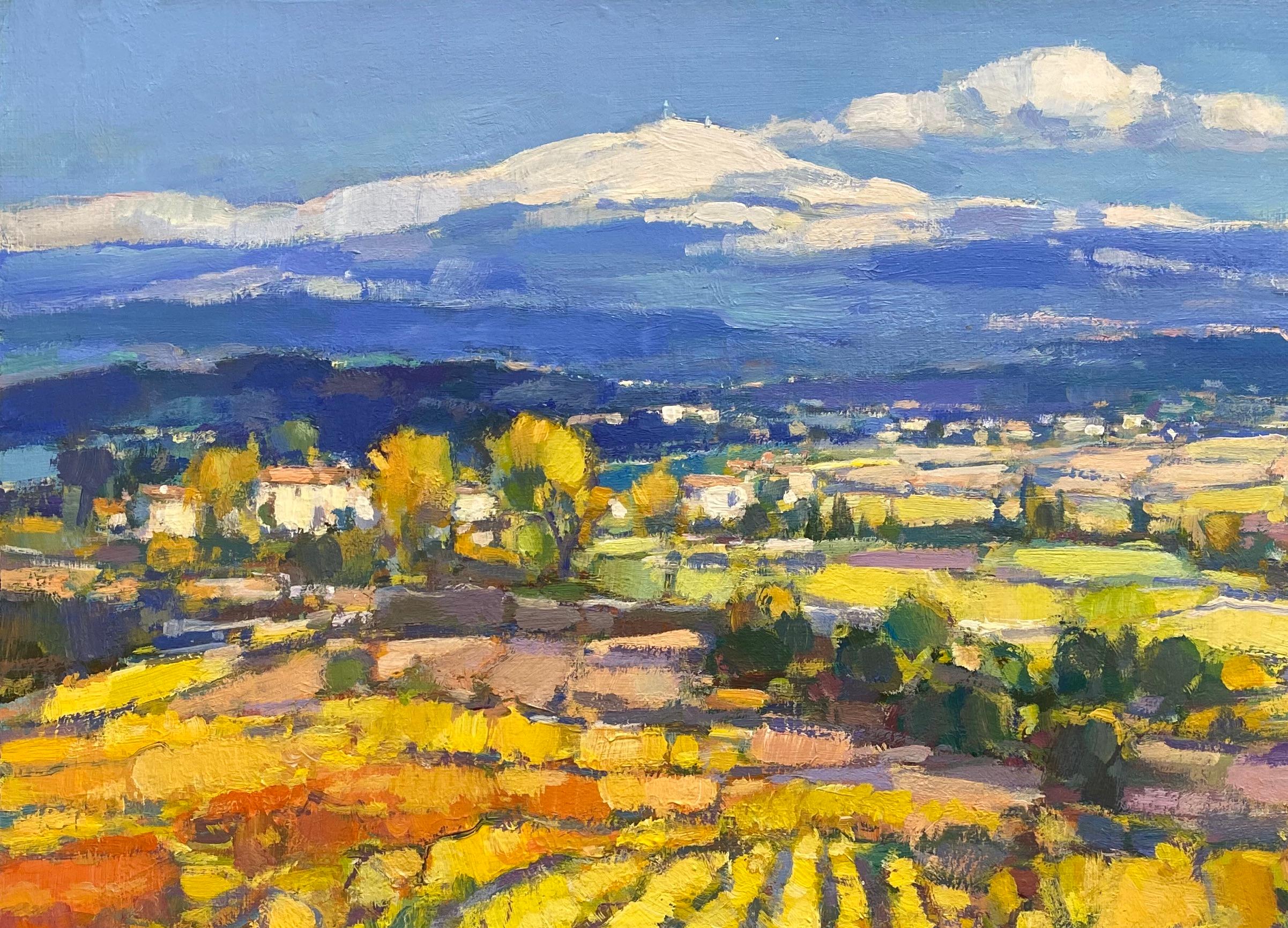 Mont Ventoux – zeitgenössisches impressionistisches Landschaftsgemälde des 21. Jahrhunderts  – Painting von Jos Leurs