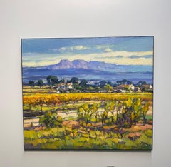 Roquebrune sur- Agens - Peinture de paysage en plein air du 21ème siècle