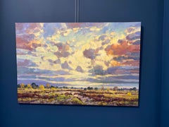 La lande de Strabrecht - Peinture de paysage en plein air du 21e siècle