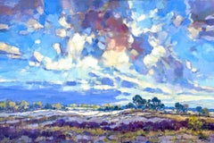 La lande de Strabrecht II - Peinture de paysage en plein air du 21e siècle