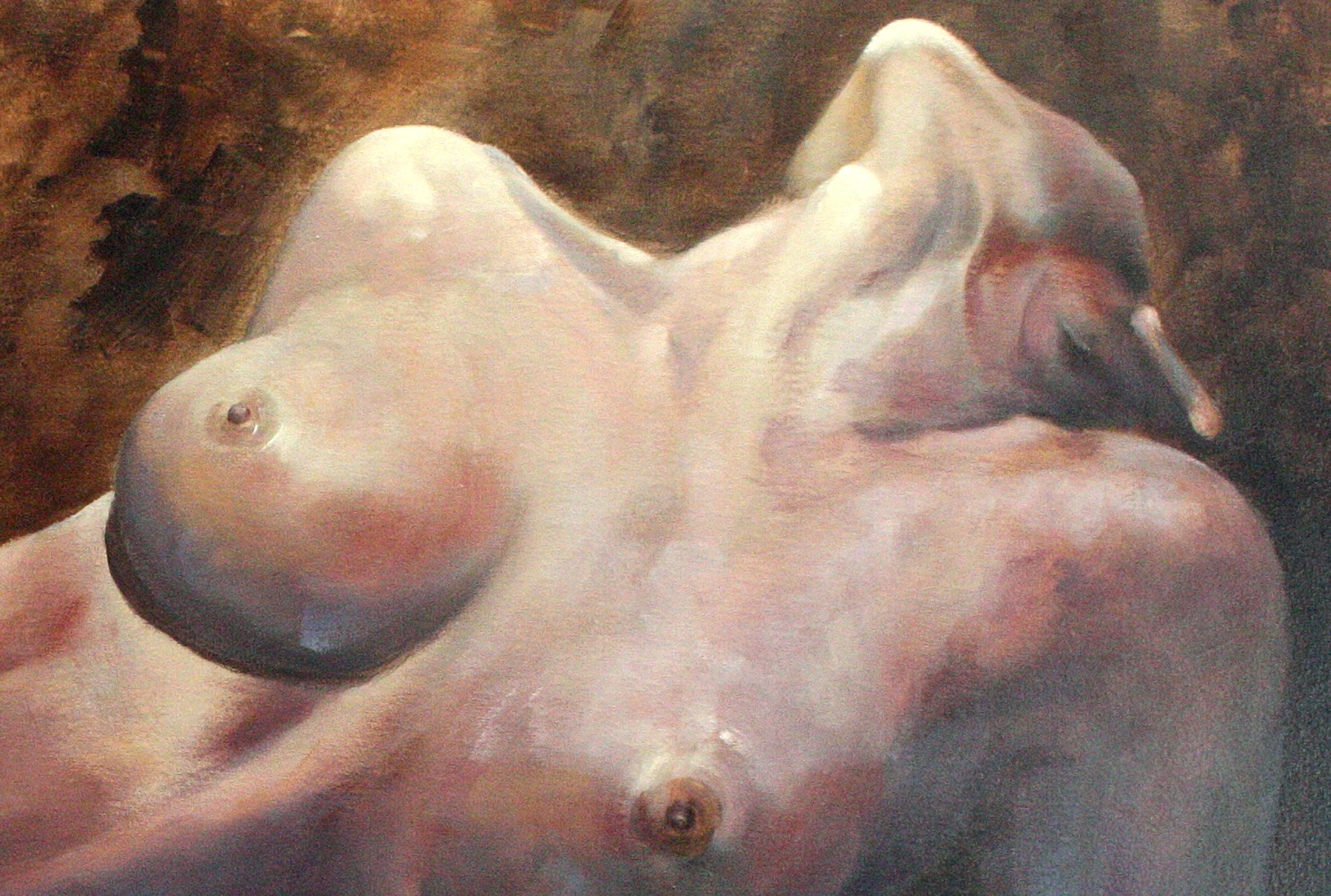 Desnudo II - Realist Painting by José Luis Pagador Ponce