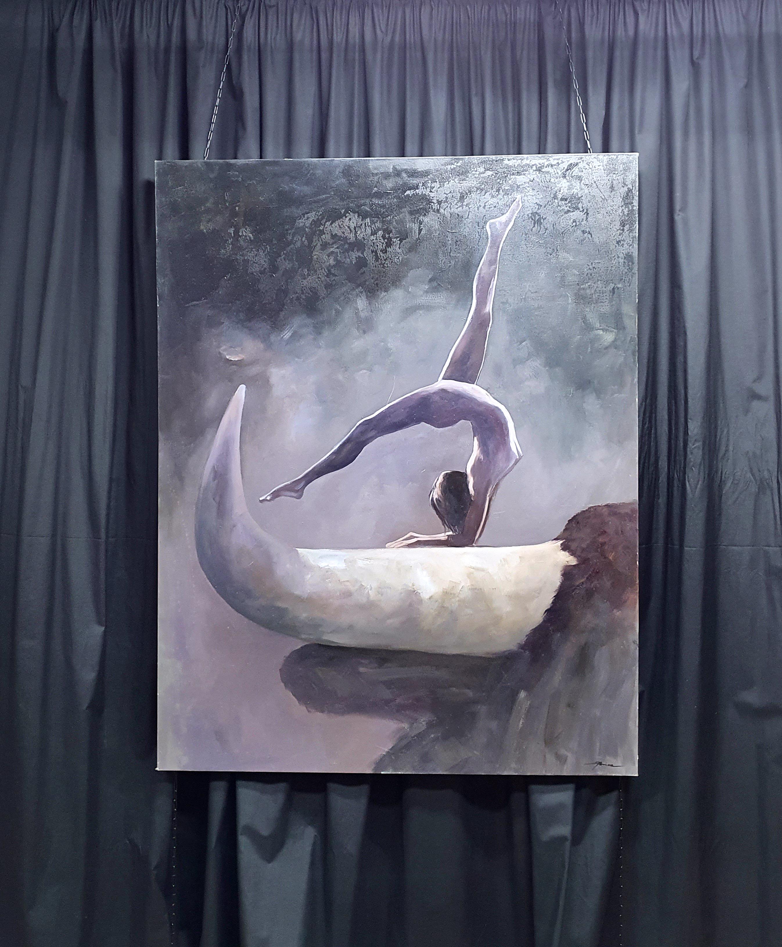 Equilibrio y belleza - Black Figurative Painting by José Luis Pagador Ponce