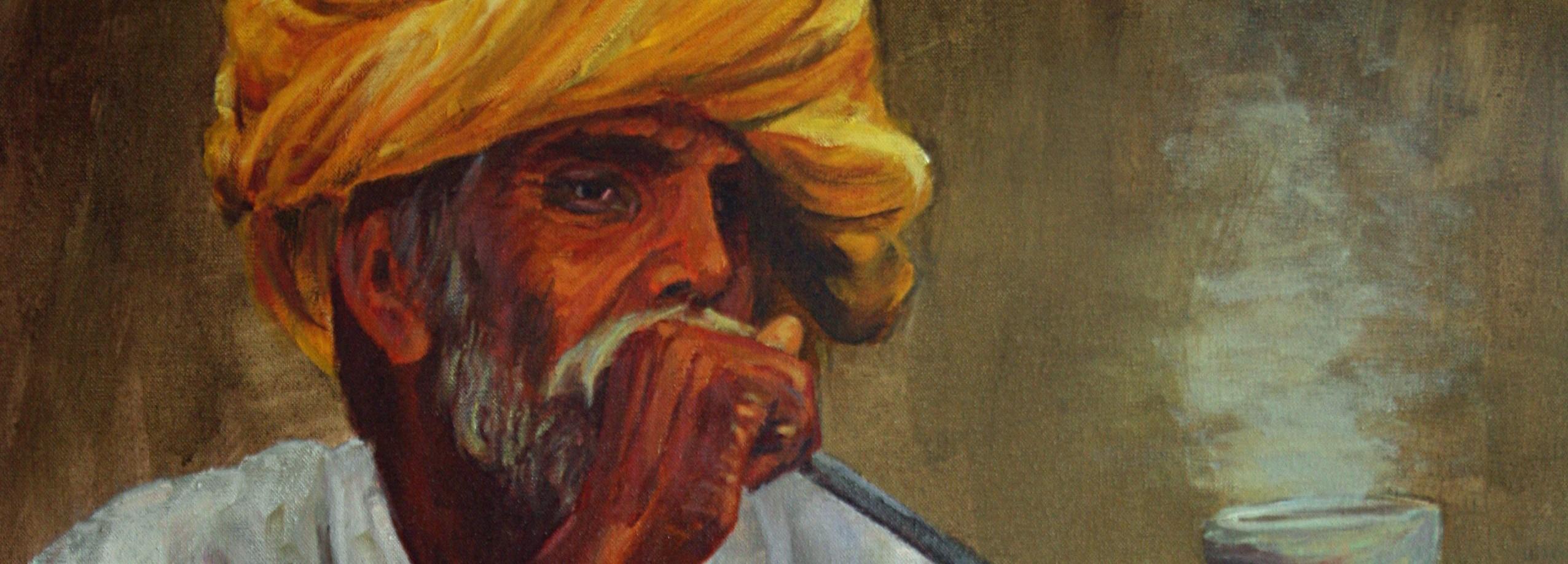 Fumador hindú - Painting by José Luis Pagador Ponce