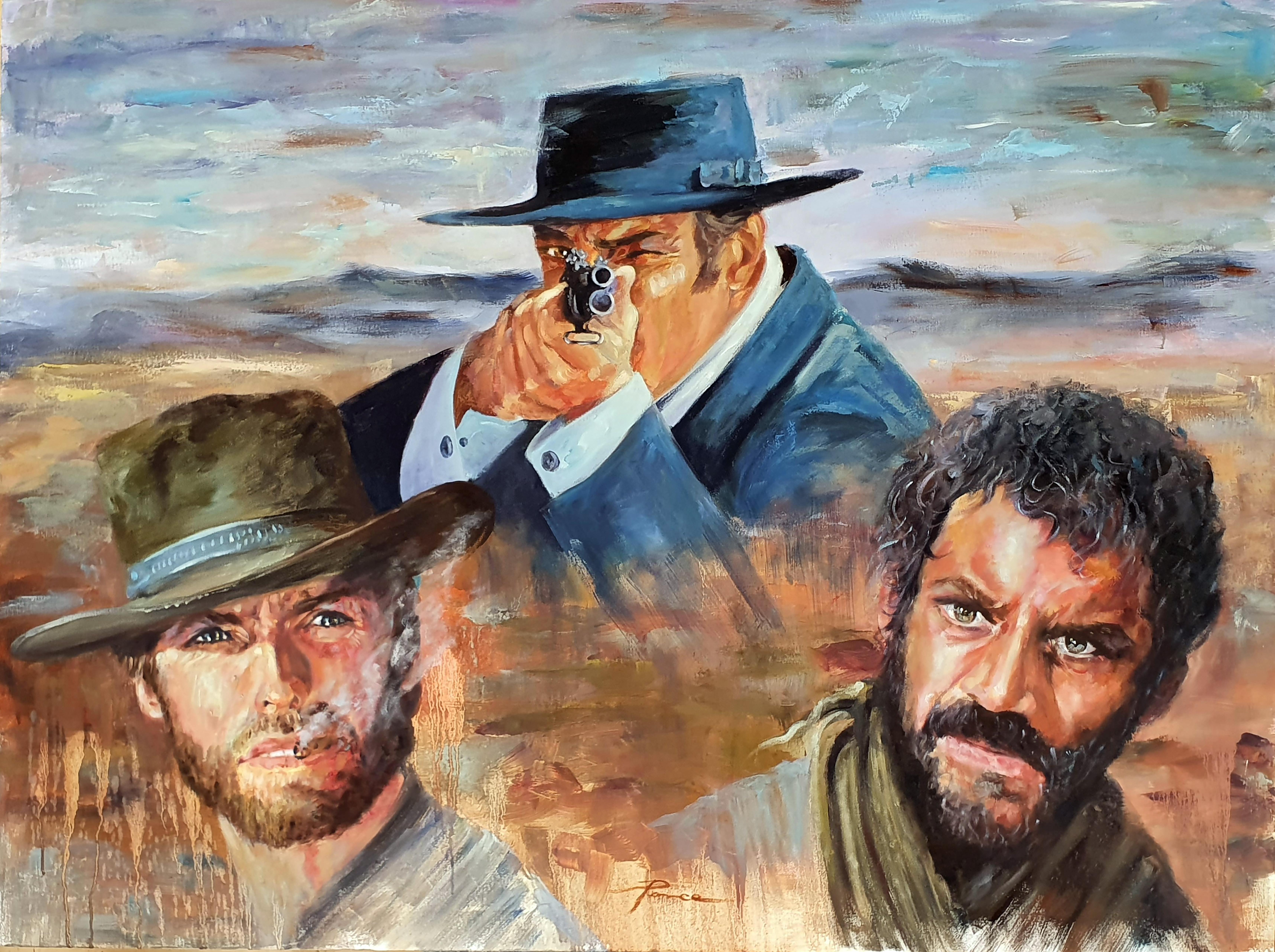 Figurative Painting di José Luis Pagador Ponce - La muerte tenía un precio