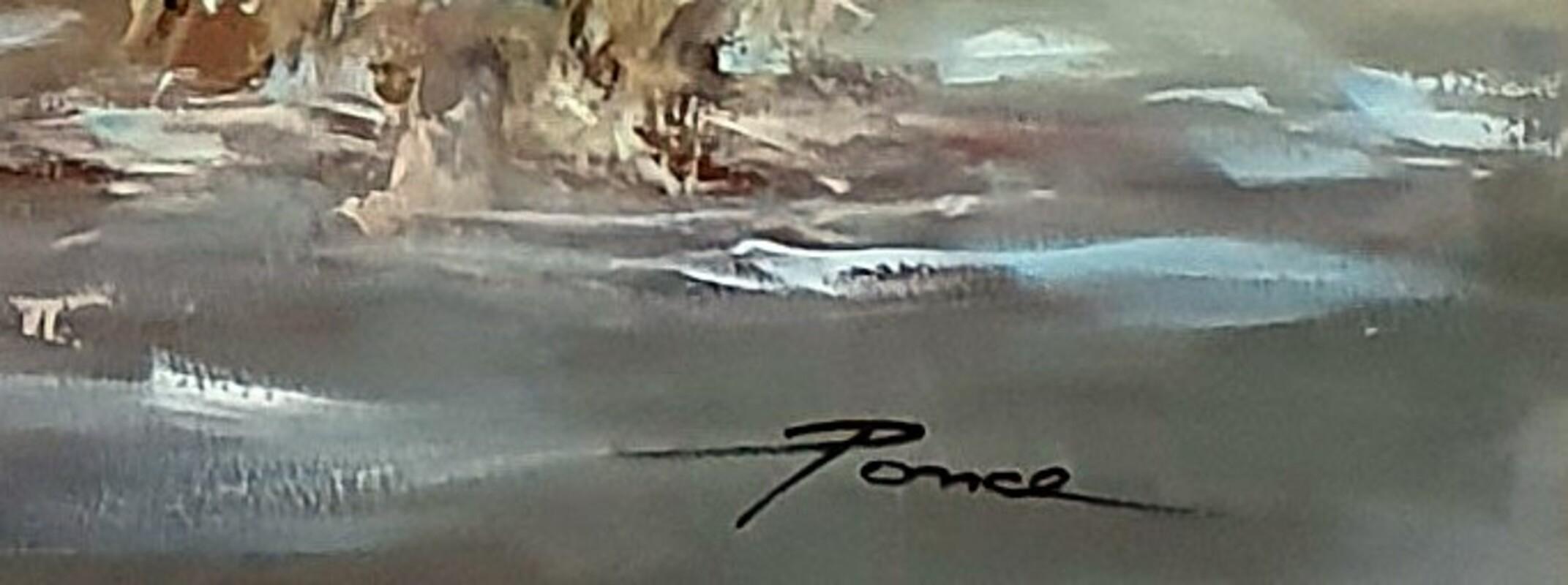 Orgulloso - Gray Figurative Painting by José Luis Pagador Ponce