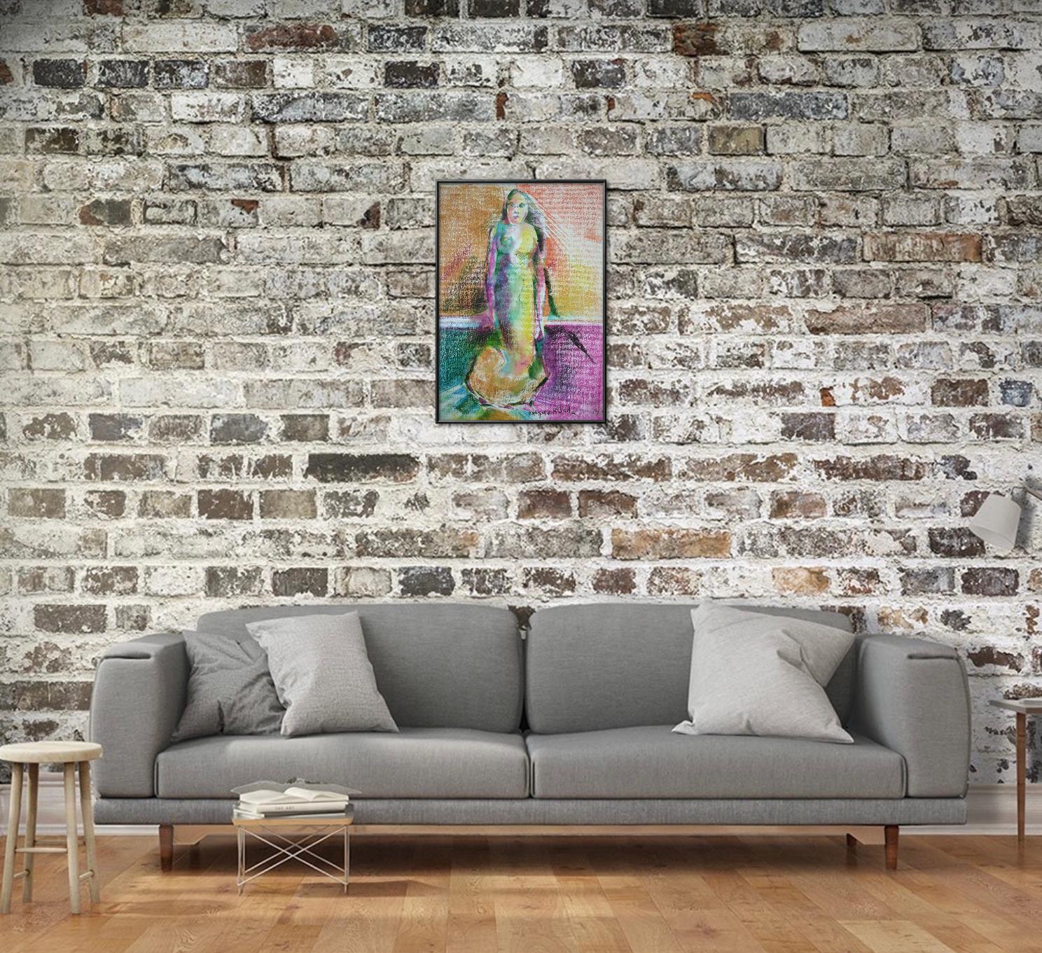 Senza titolo - Figurative Painting Marrone di José Manuel Bázquez Ribada 