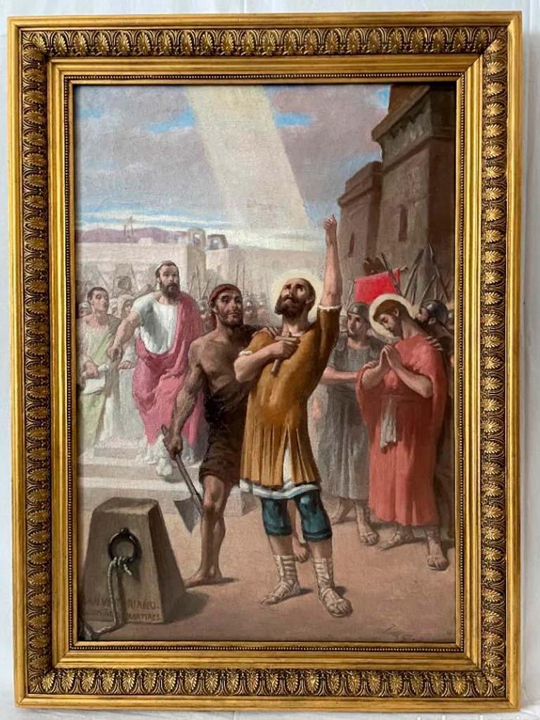Óleo sobre tela  San Victoriano  JOSE MARIA GALVAN Y CANDELA (Madrid 1837 - 1899) - Painting di JOSÉ MARÍA GALVÁN