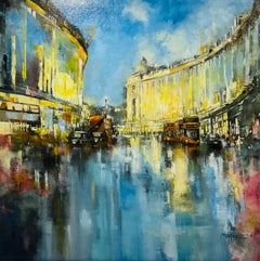 Primavera sulla Regents - quadro originale di impressionismo astratto - arte contemporanea