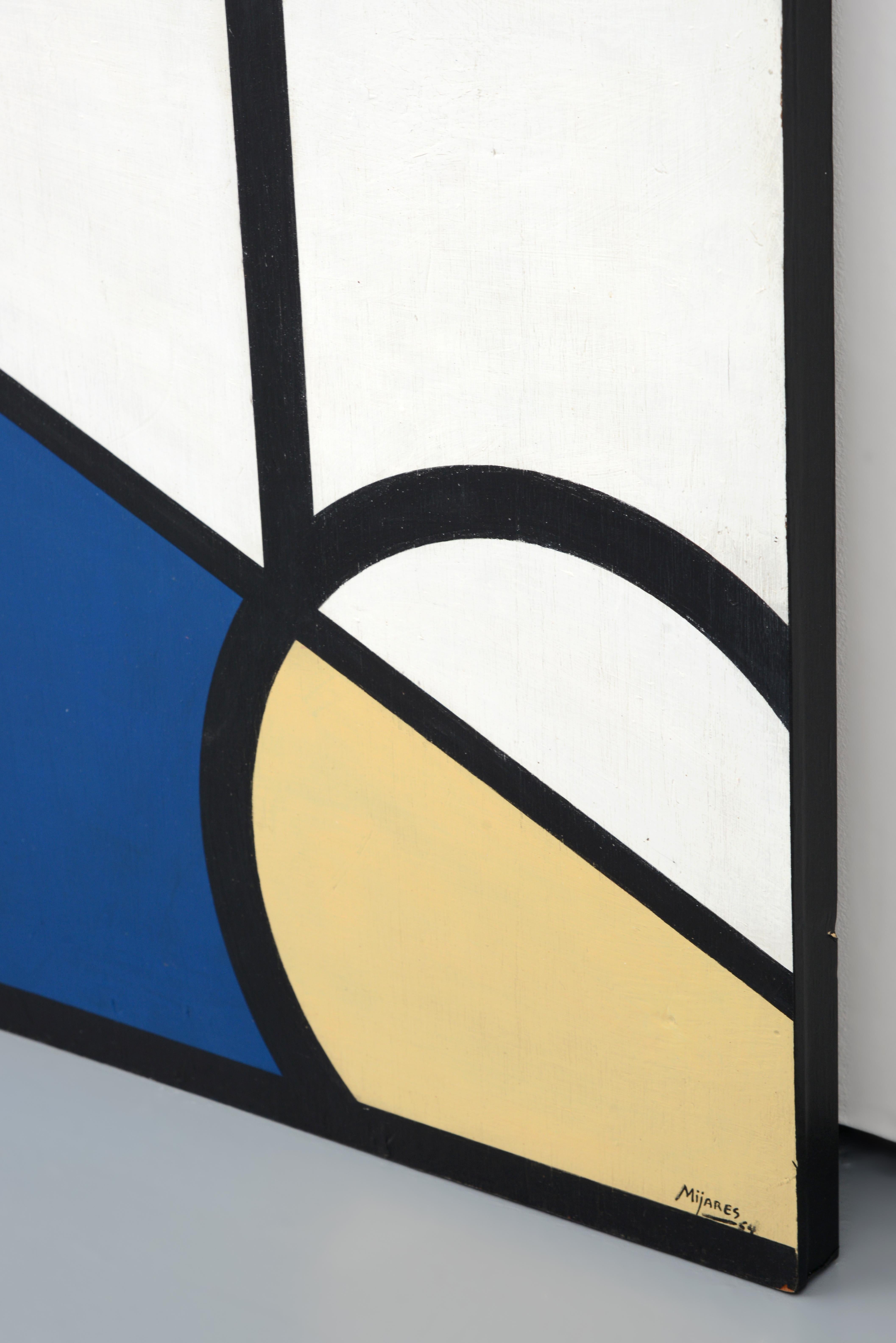 Artista/Diseñador; Fabricante: José Mijares (cubano, 1921-2004)
Marca(s); notas: firmado; 1964
Materiales: lona
Dimensiones (Alt., Anch., Prof.): 39,5