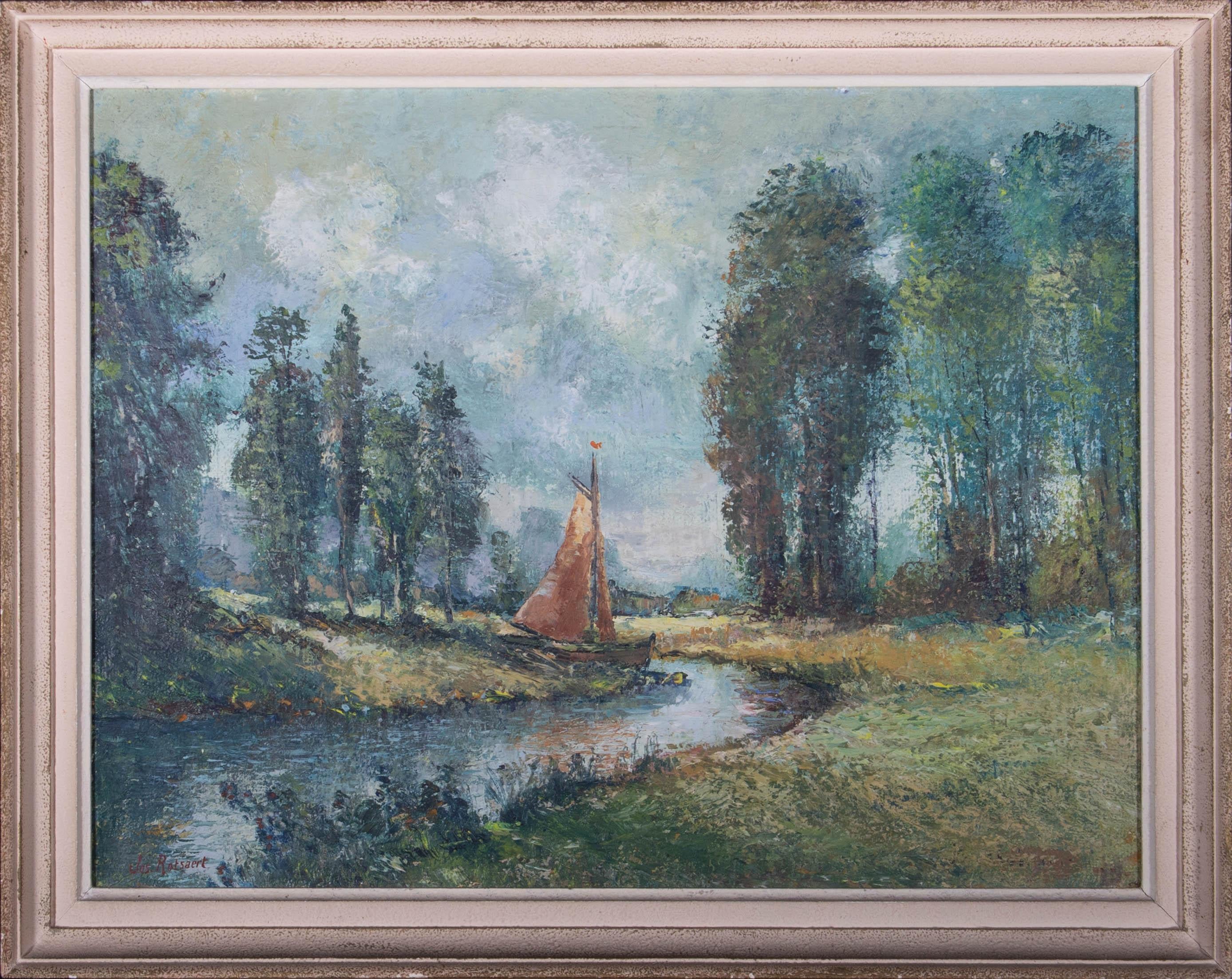 Jos Rotsaert (1910-1968) - Early 20th Century Oil, Winding River 1