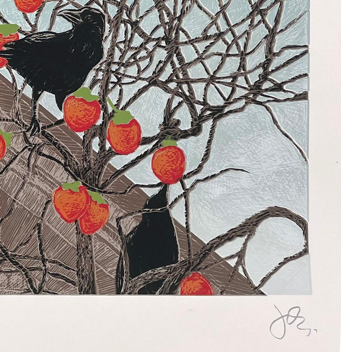 Front Yard Persimmons - Contemporary Print by Jos Sances