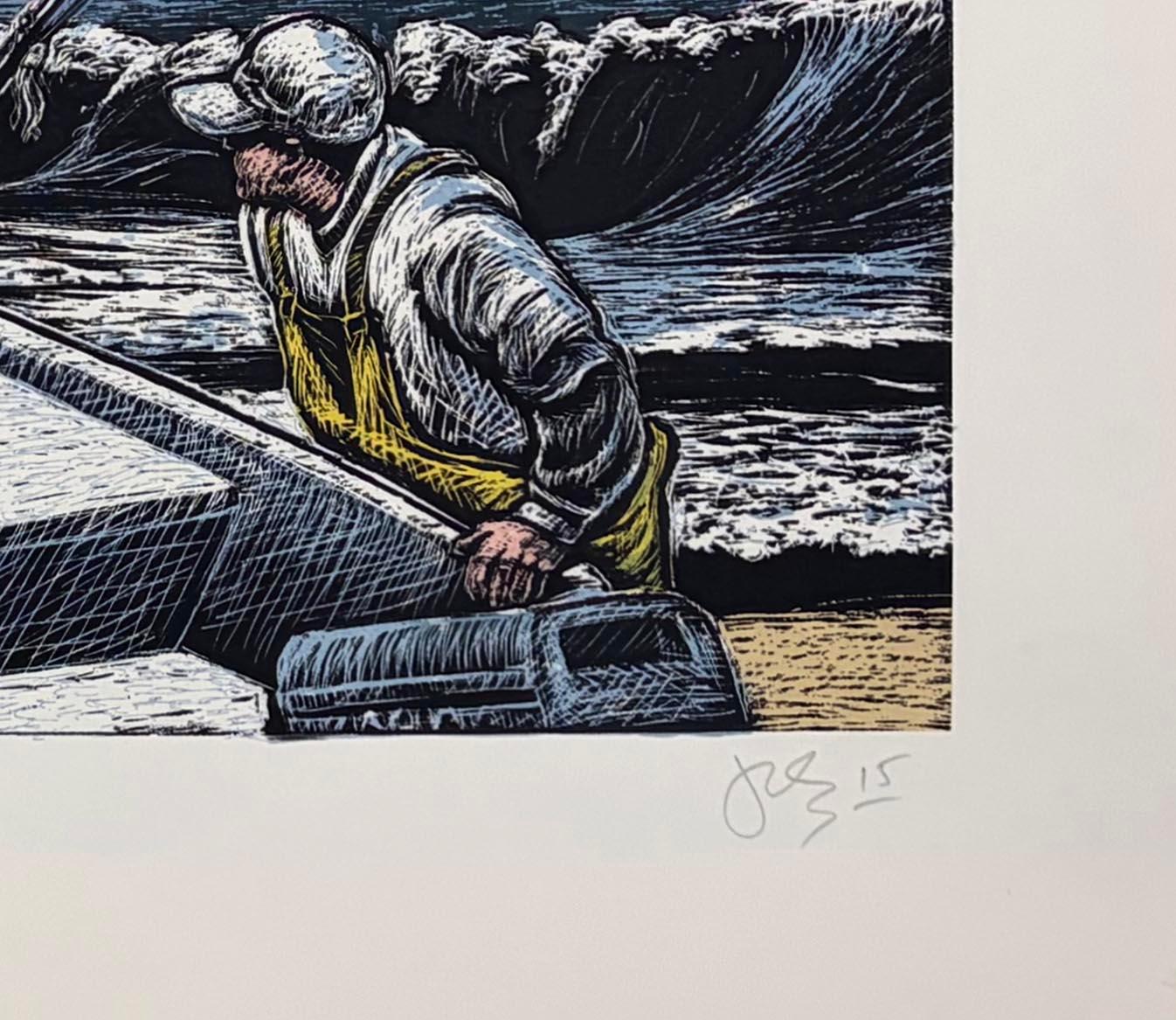 Pangas Launch from Punta Lobos, by Jos Sances For Sale 3