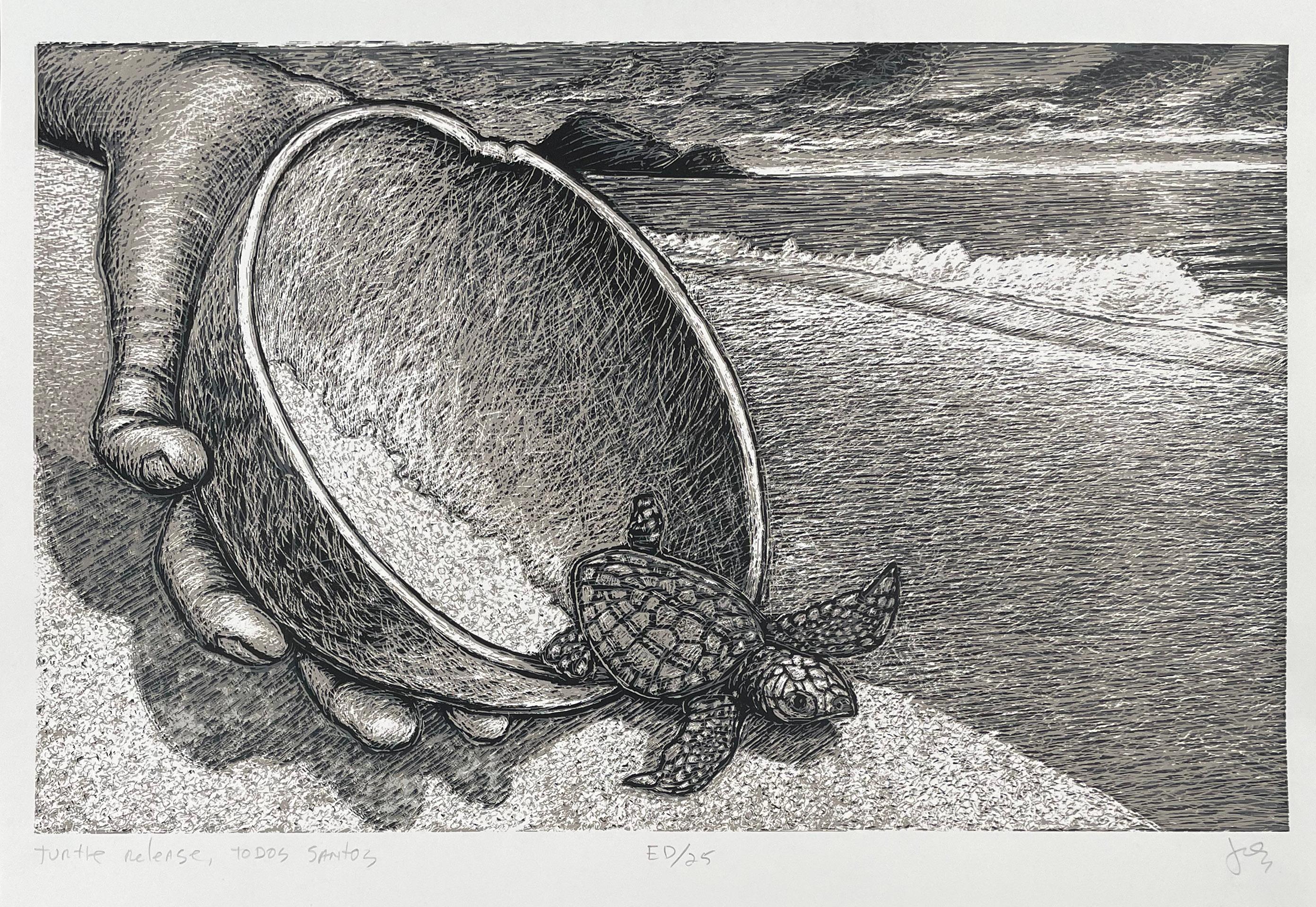 Turtle Release, Todos Santos - Print by Jos Sances