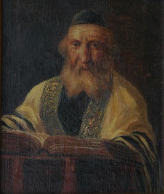 A pair of Portraits of a Rabbi by José Schneider