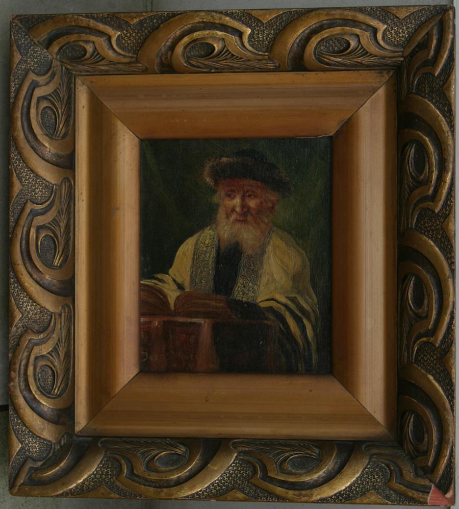 A pair of Portraits of a Rabbi by José Schneider For Sale 1