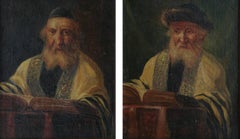 A pair of Portraits of a Rabbi by José Schneider