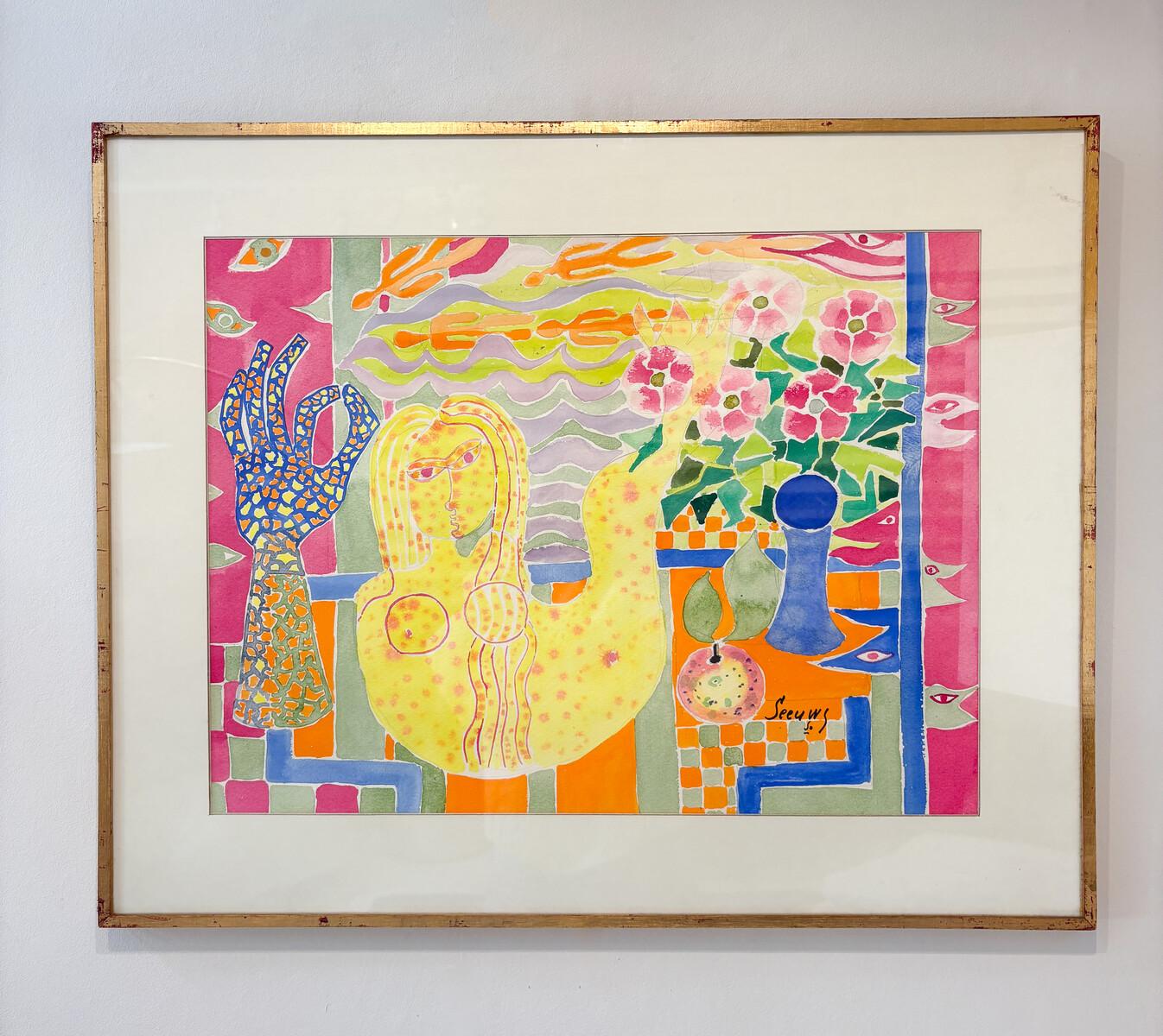 Mid-Century Modern Jos Seeuws (1912-2003) Peinture, Belgique, années 1970 en vente