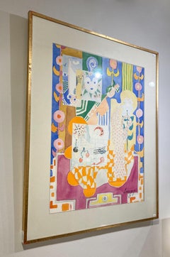 Jos Seeuws (1912-2003) Painting, Belgium, 1970s, Watercolor