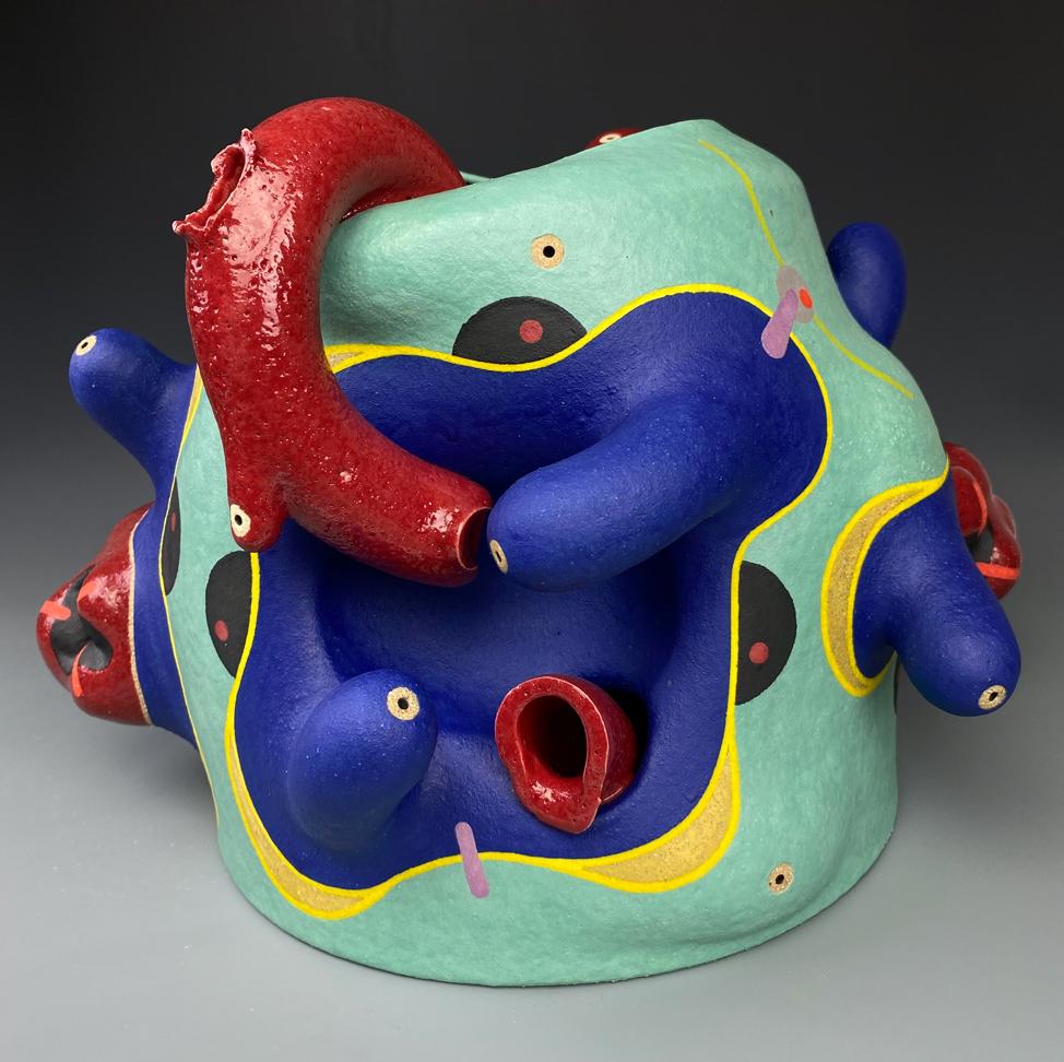 José Sierra Abstract Sculpture - "MD05", Contemporary, Ceramic, Sculpture, Abstract, Design, Vessel Form, Glaze