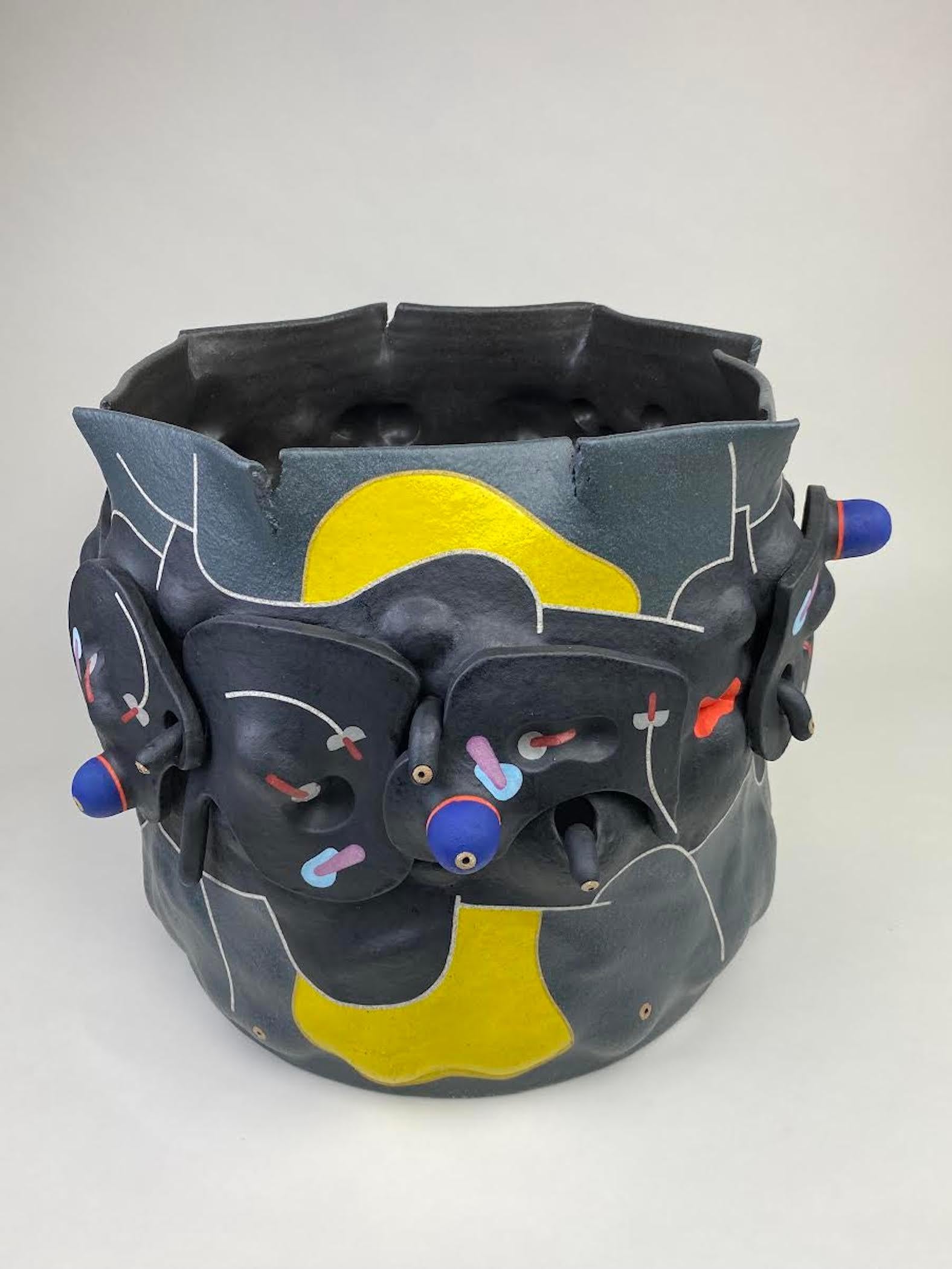 "MD15", Contemporary, Abstract, Ceramic, Sculpture, Colorful, Vessel Form