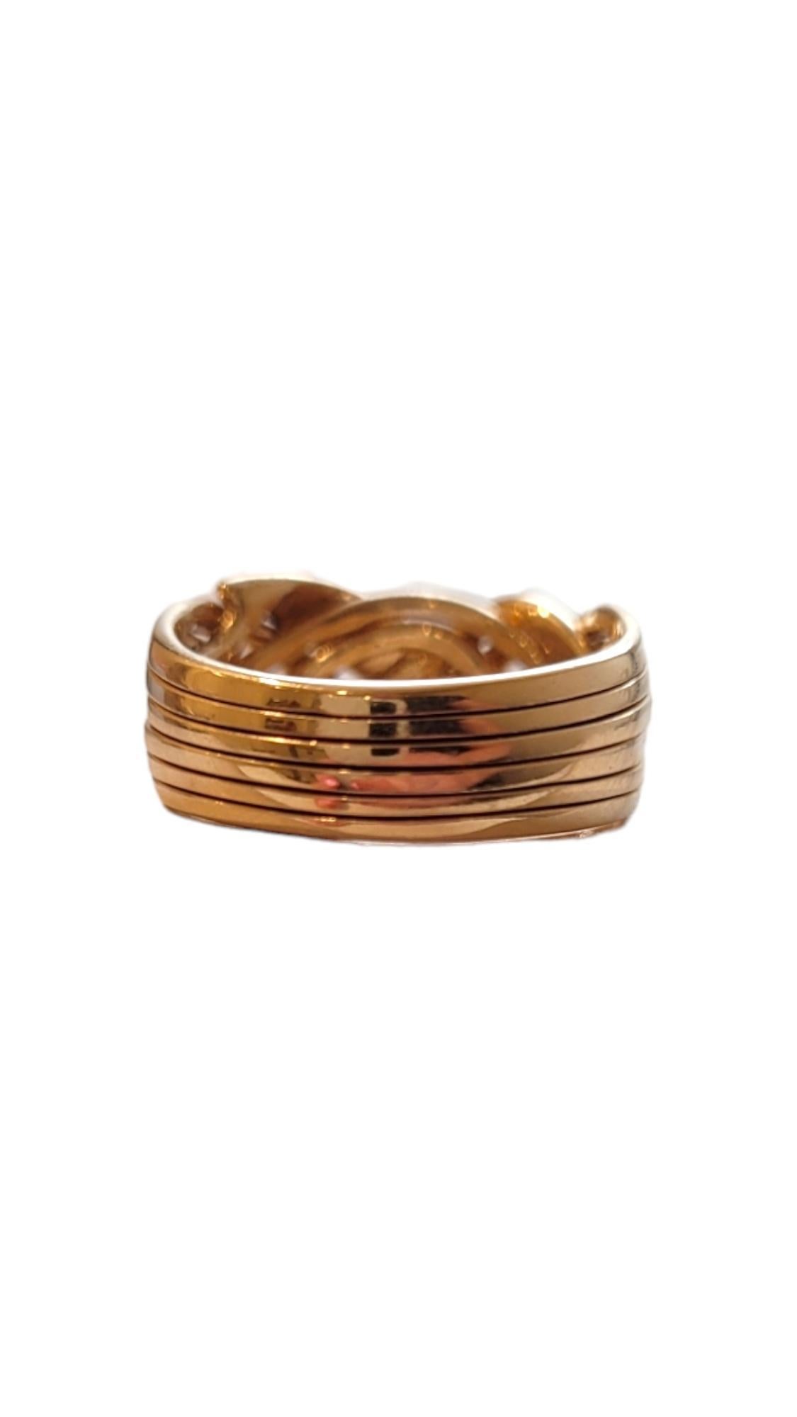 Jose 14K Yellow Gold Puzzle Ring #18195 In Good Condition In Washington Depot, CT
