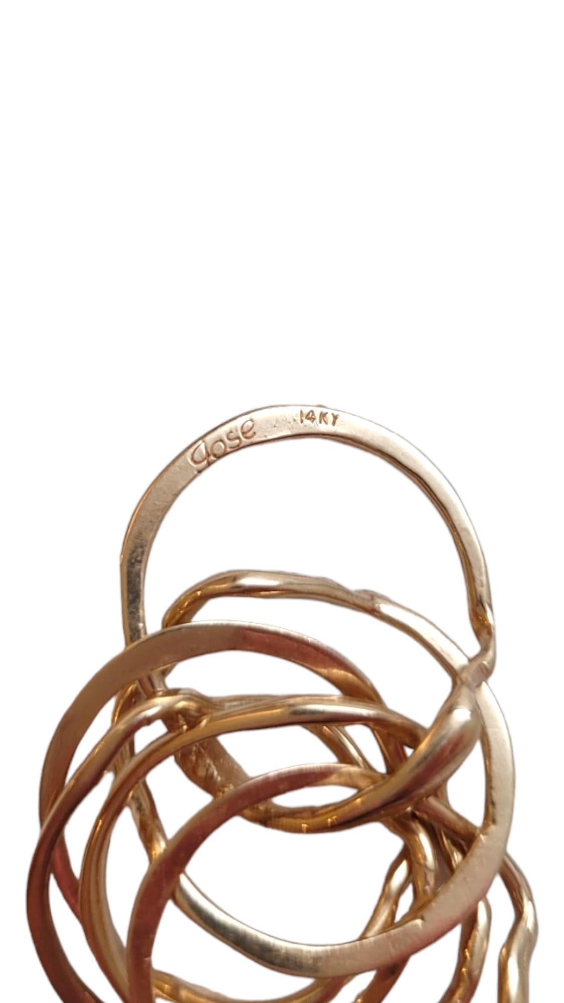 Jose 14K Yellow Gold Puzzle Ring #18195 2