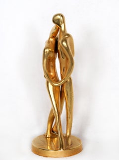 Tango, sculpture moderne en bronze à patine dorée de Jose Almanzor