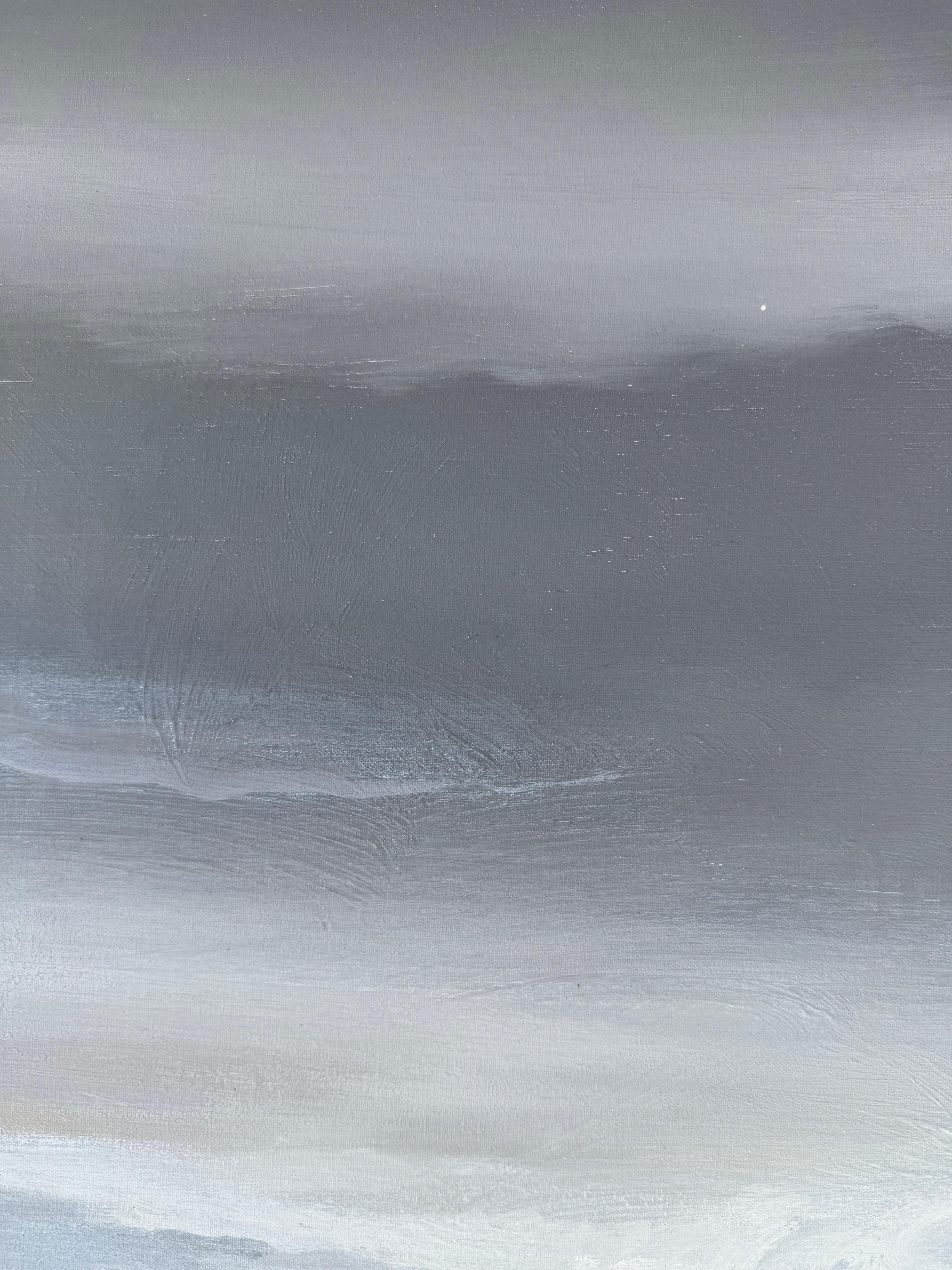 Josep Niebla (Tetuán, 1945 – Girona, 2021)

Title: Escala al cielo frontal — (Stairway to the Frontal Sky)
Date: circa 1974
Medium: Oil on canvas
Dimensions: 92 × 73 cm (36.2 × 28.7 in)
Mounting: Canvas on original stretcher, unframed
Signed: Lower