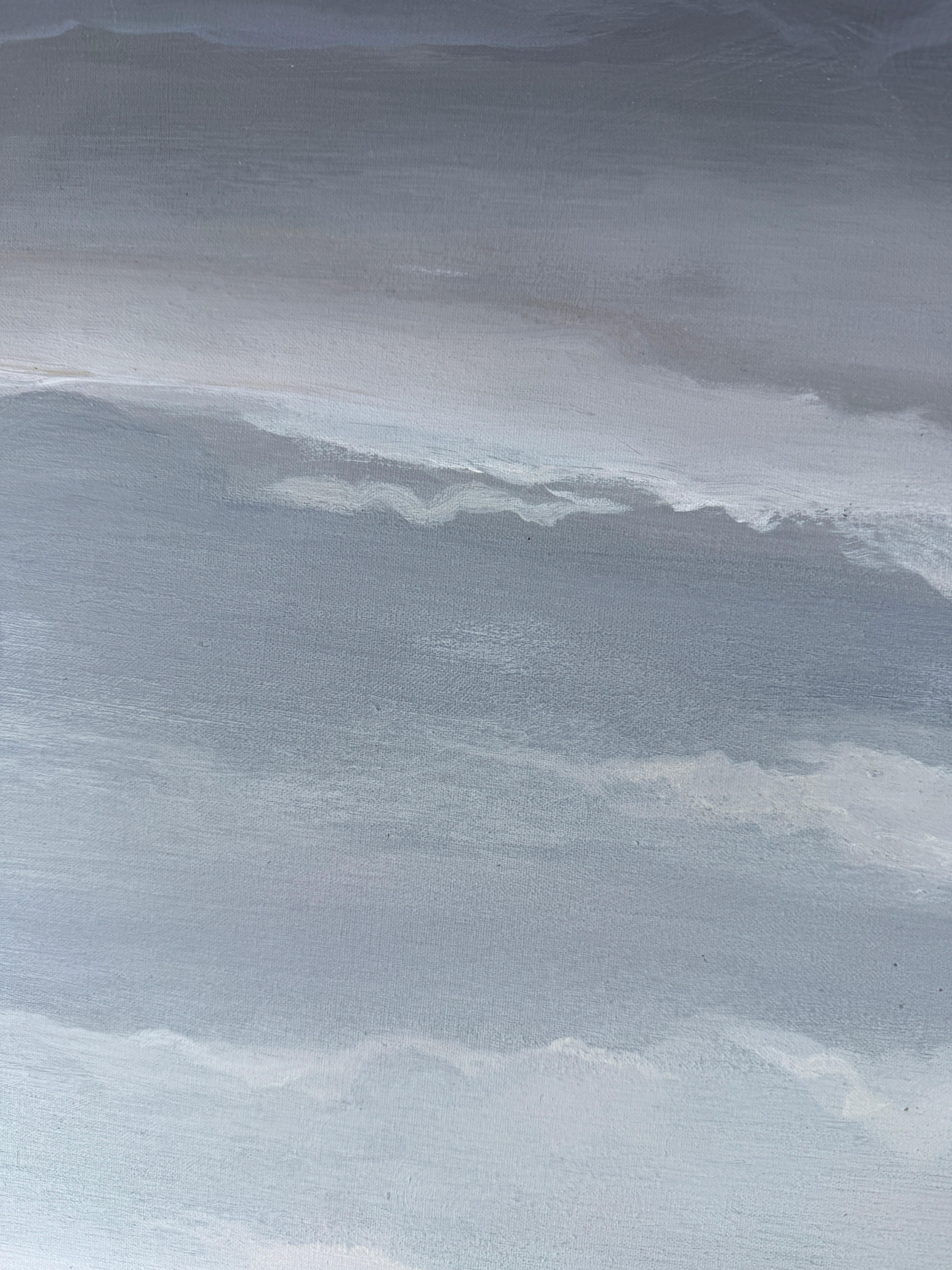 Stairway to the Frontal Sky oil on canvas abstract painting For Sale 1