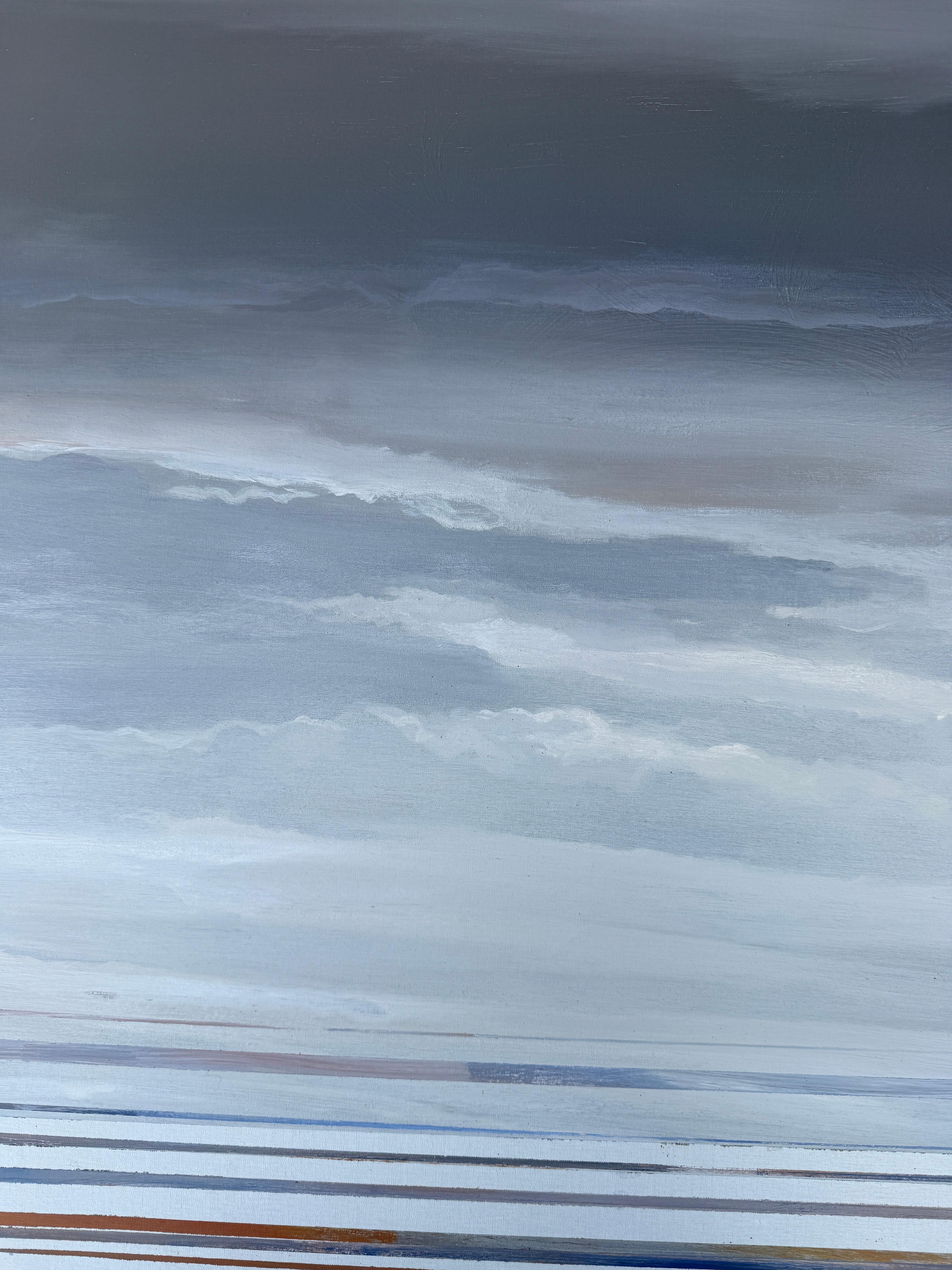 Stairway to the Frontal Sky oil on canvas abstract painting For Sale 2