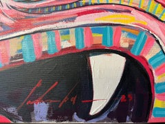 Diablito rosa, Pittura acrilica, 50x97cm, Arte popolare , 2025