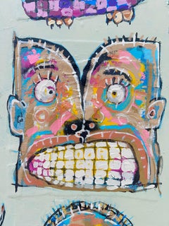 "Los come elotes" contemporary, Mexican, oil, figurative