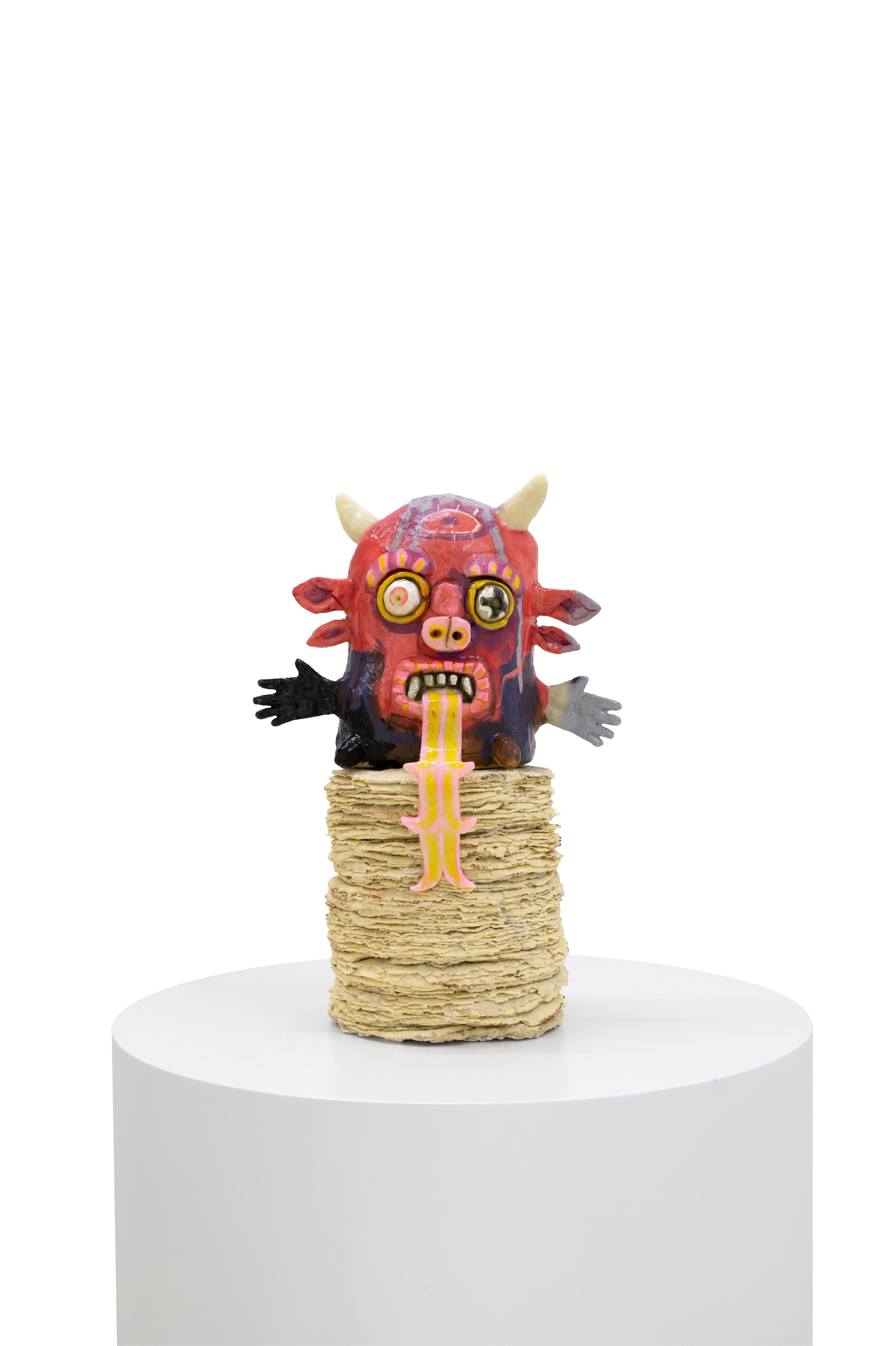 Figurative Sculpture di Jose Angel Pahuamba - "Diablito de tortilla", messicano, scultura, contemporaneo, figurativo