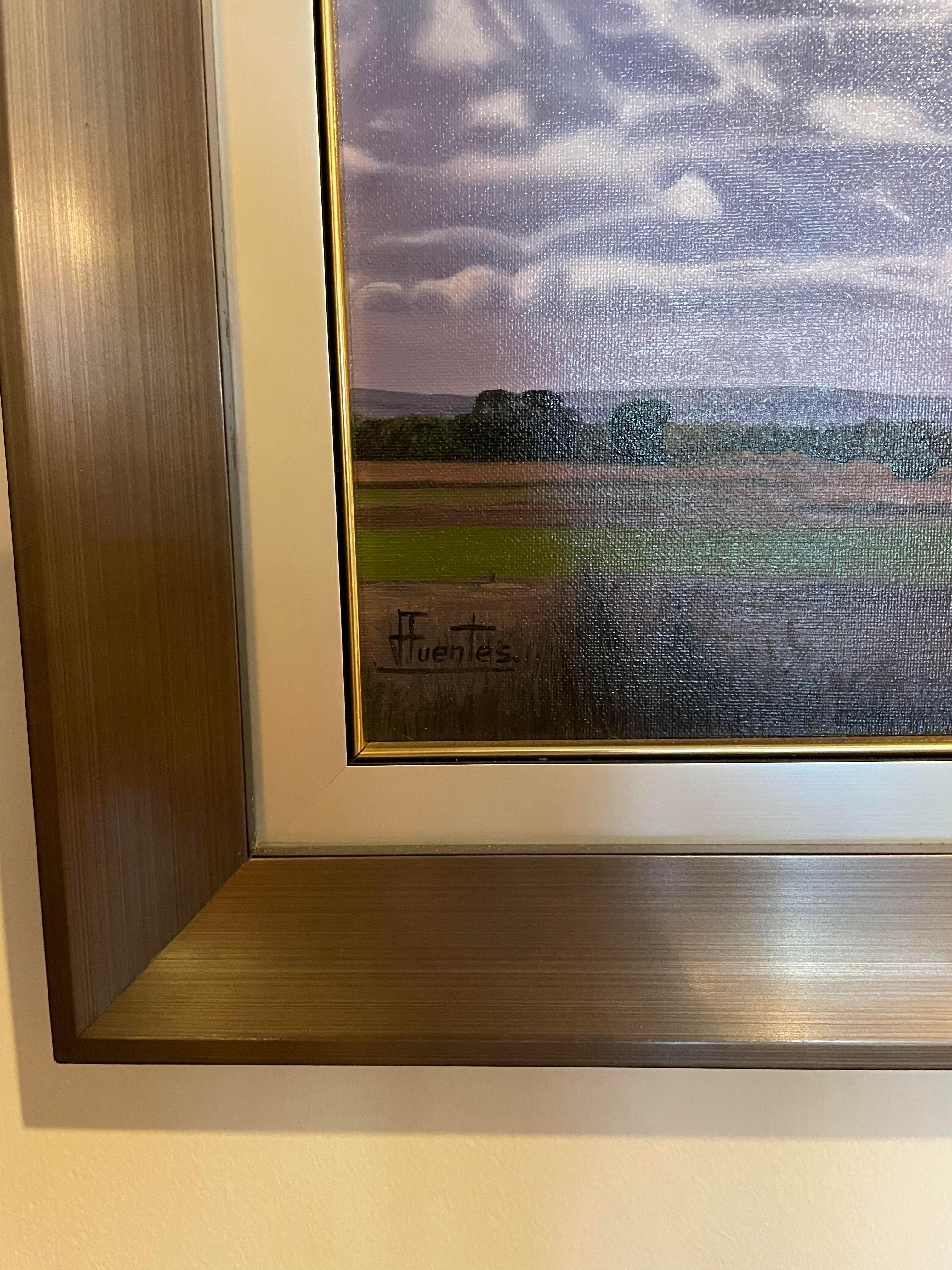 Jose Antonio Fuentes è un artista di origine spagnola che cita il surrealismo come fonte di ispirazione. Il paesaggio realistico ha un prezzo di 4.250 dollari, misura 32 x 24 pollici ed è realizzato con olio su tela. Il dipinto è incorniciato e