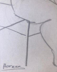 Nude woman pencil on paper artwork