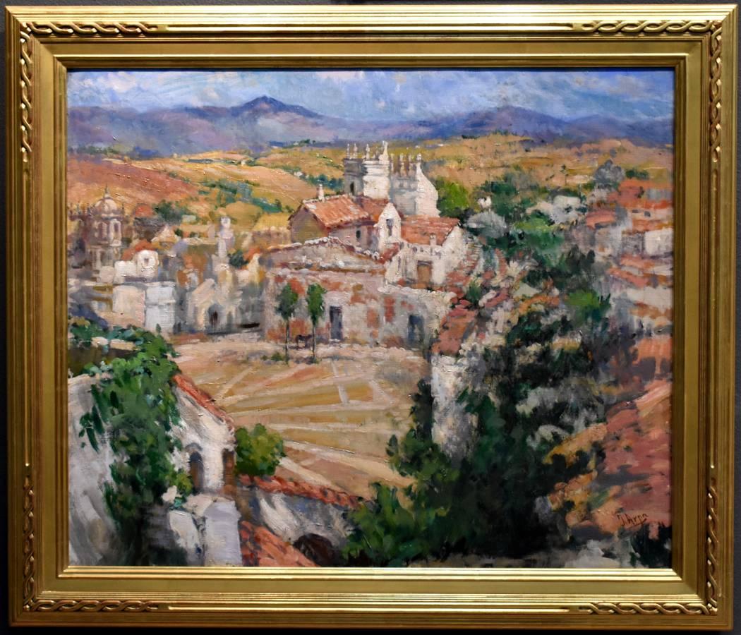 Jose Arpa Landscape Painting - "ALGECIRAS" PORT CITY IN THE SOUTH OF SPAIN.  MUSEUM EXHIBITED PAINTING