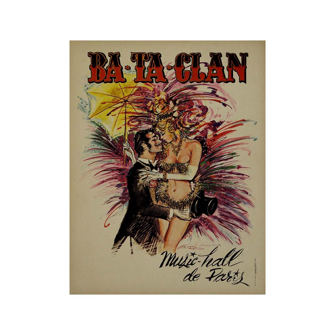 1970 Originalplakat von Arvalt José für das Bataclan 