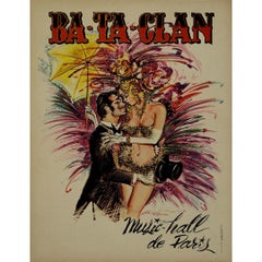 1970 original poster by Arvalt José for the Bataclan "Music Hall de Paris"