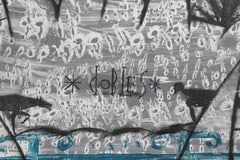 Dobles II, Surrealistische Lithographie von Jose Bedia