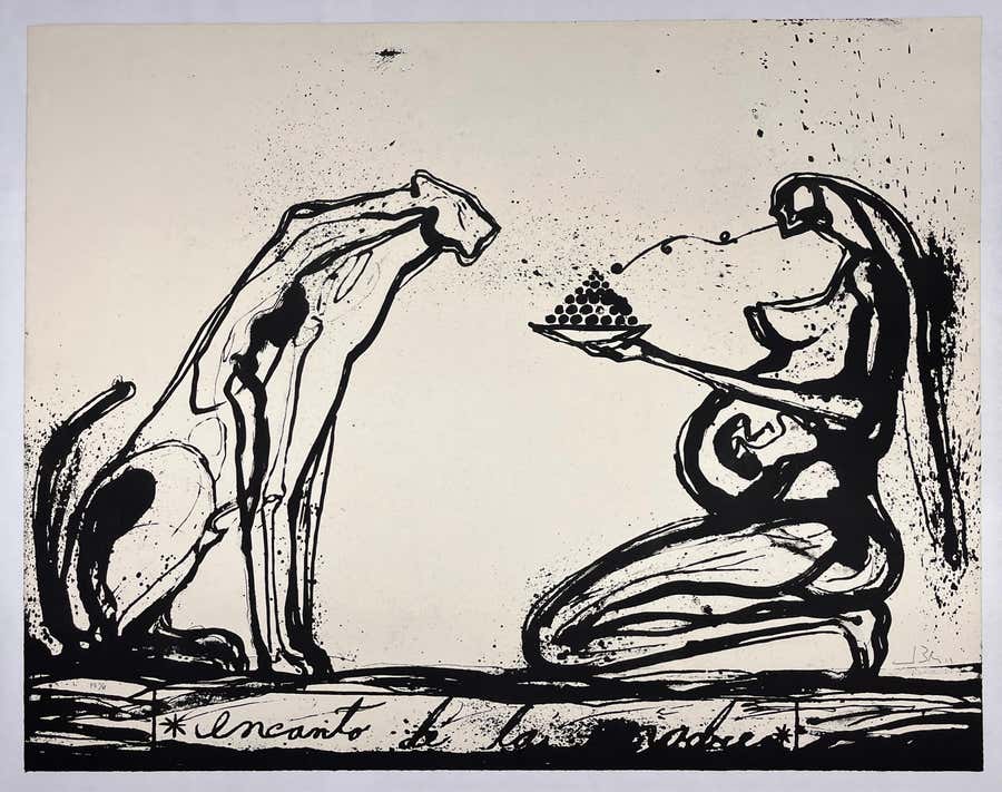 Jose Bedia "Mother's charm" 2019 Artist Proof lithograph 28x35in