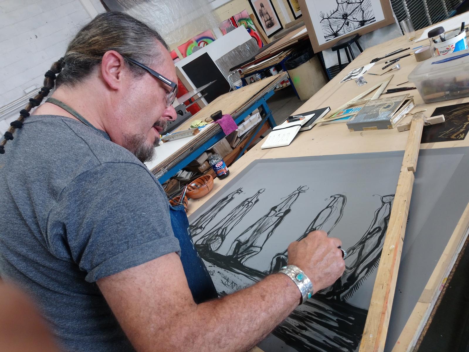 Jose Bedia, 'Nuevas enseñanzas', 2019, Serigrafia, 27,6x35 pollici in vendita 1