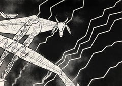 "Tumba y Raja" 2019 (ver vídeo) Grabado grande original firmado Impresión de arte cubano