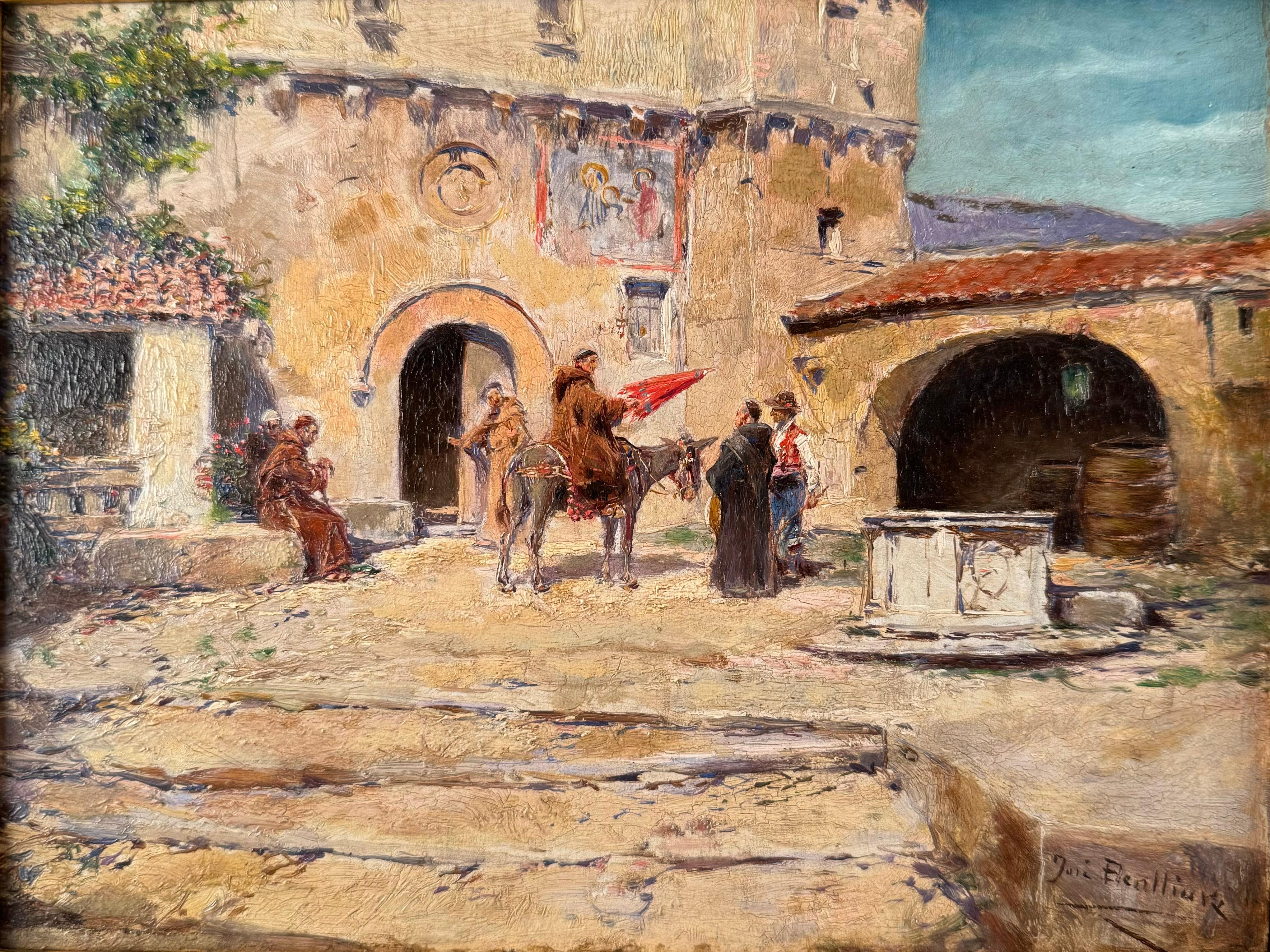 En el monasterio - Painting by José Benlliure