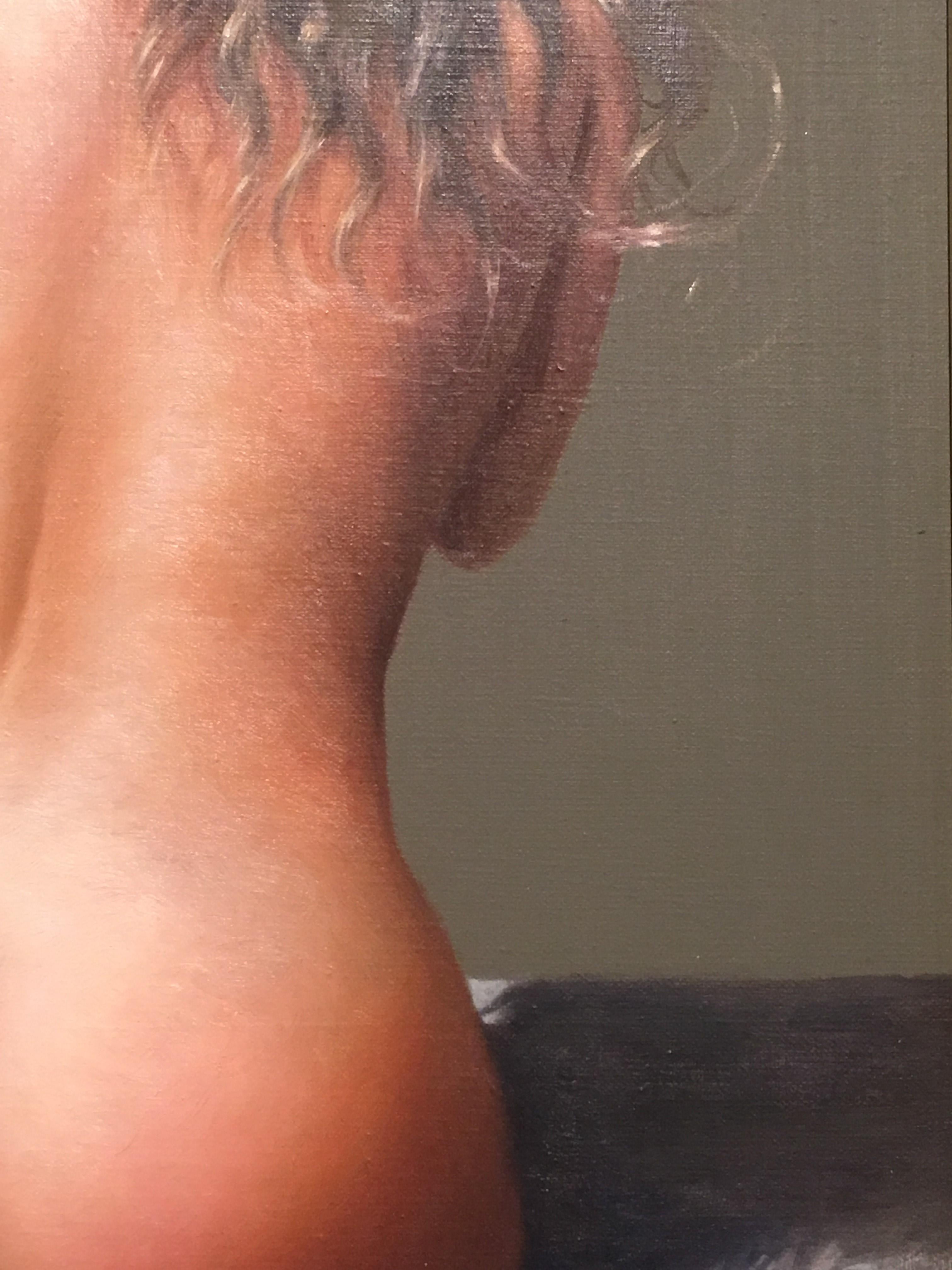 Figure Study by Jose Borrell 16 x 8 inch Oil on Board  2