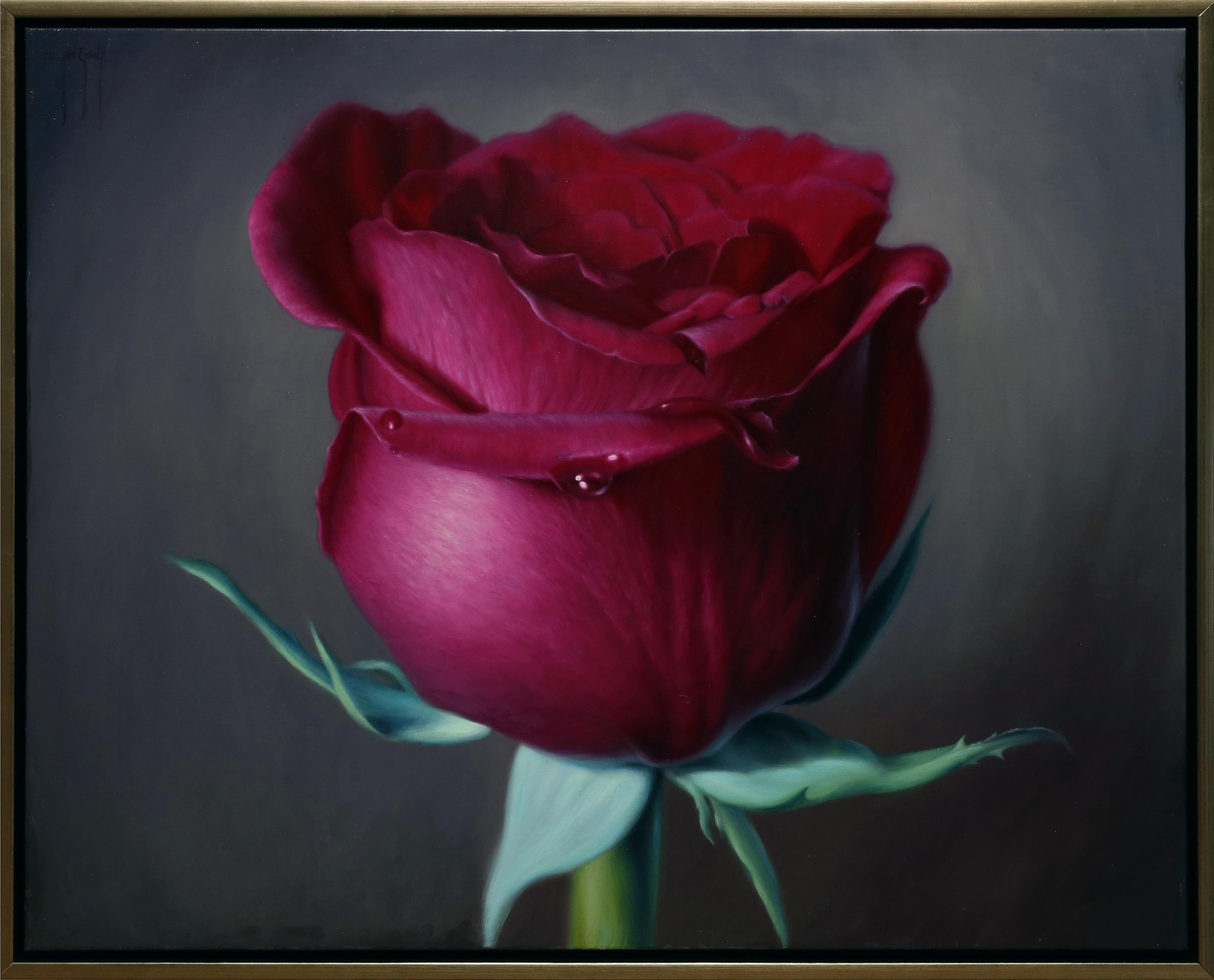 Still-Life Painting de Jose Borrell - Rosebud