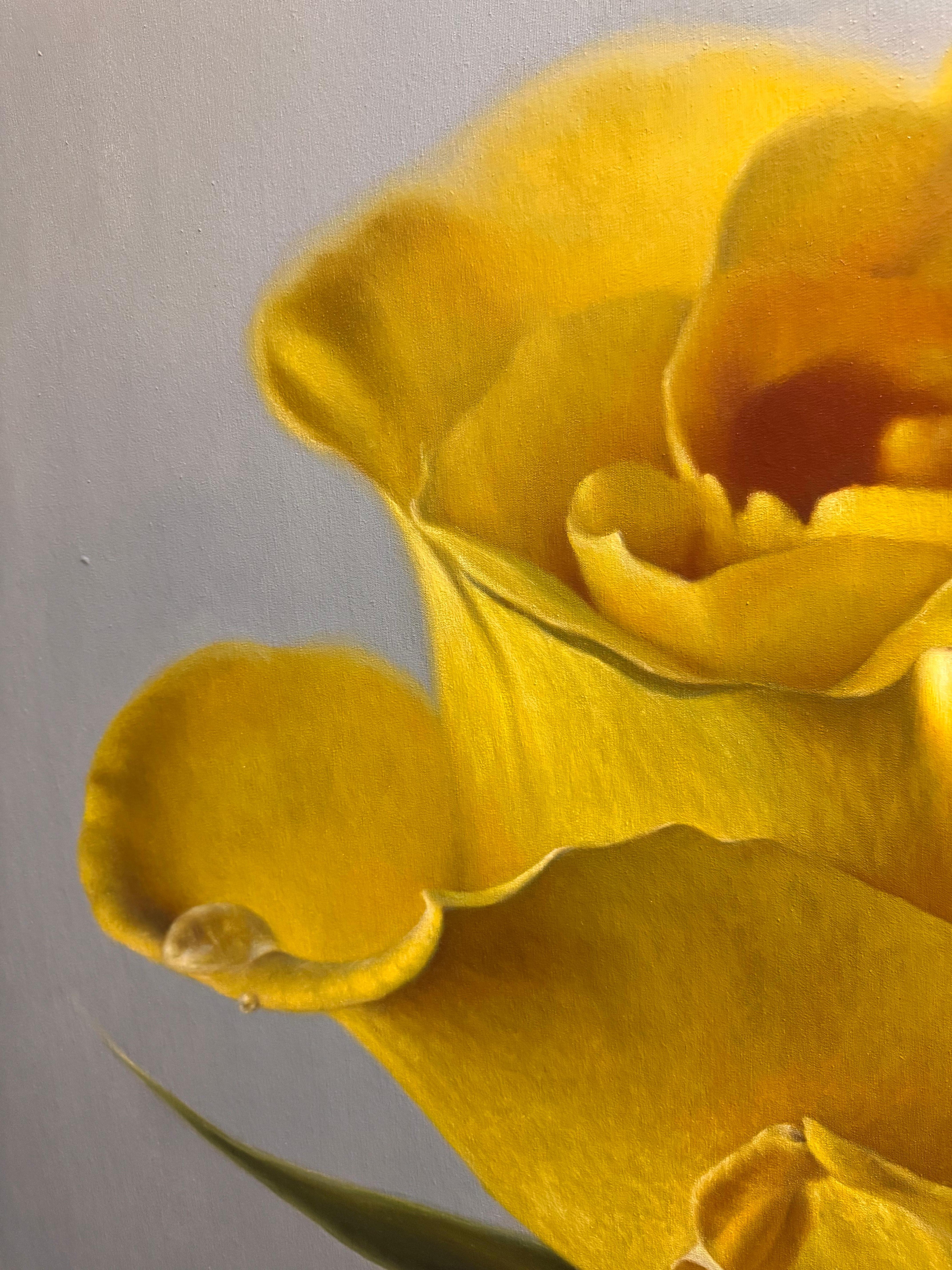 Jaune soleil - Photoréalisme Painting par Jose Borrell