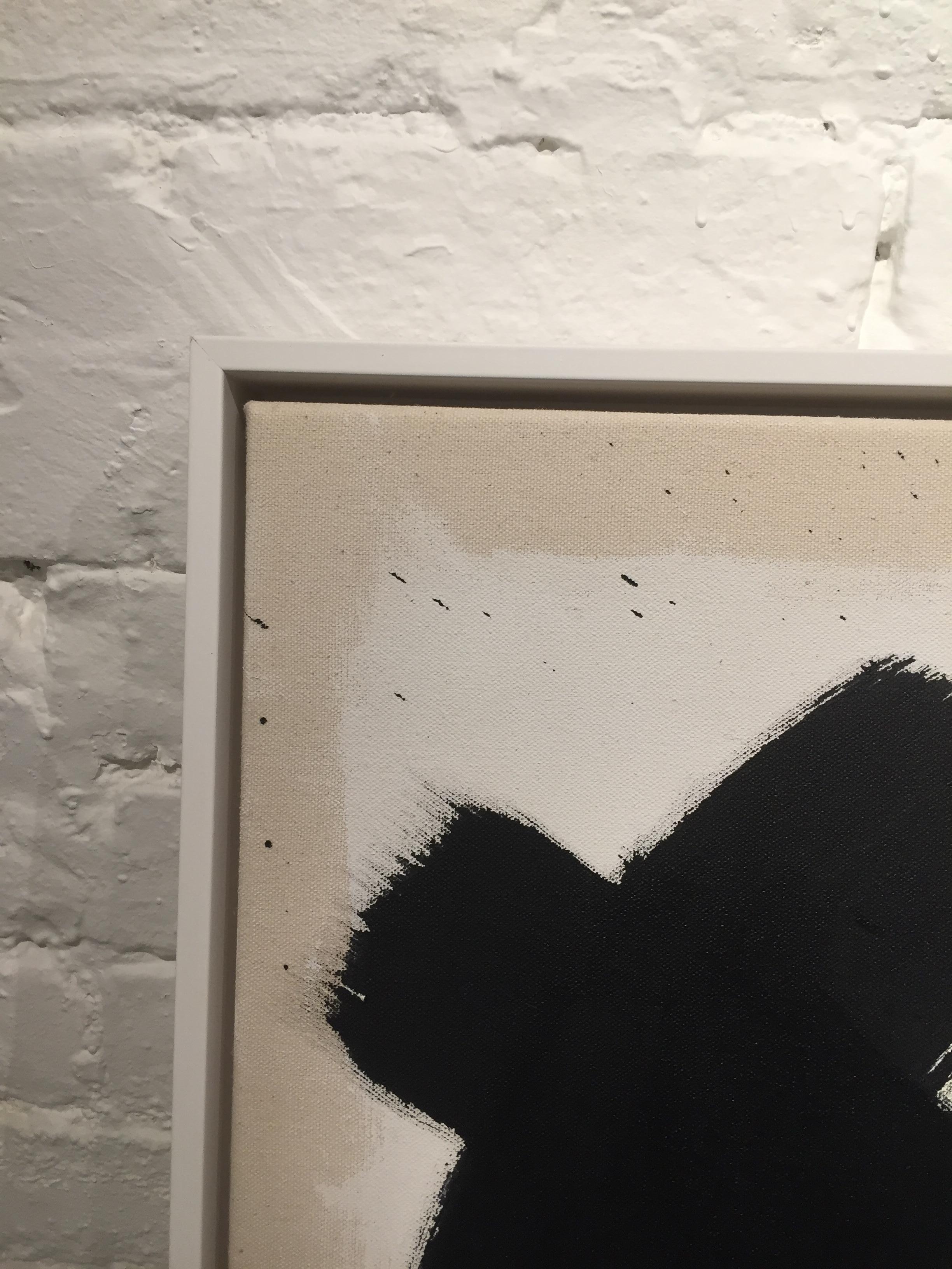 Jose Buelo, Untitled, Black and White Abstract on Canvas, 2018 6