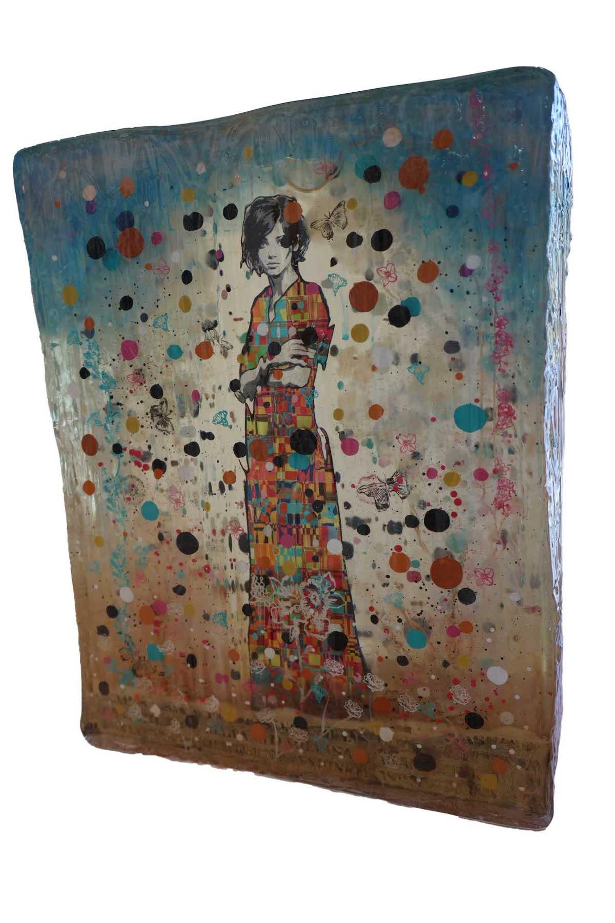 Rêve de jour - Marron Abstract Sculpture par Jose Cacho