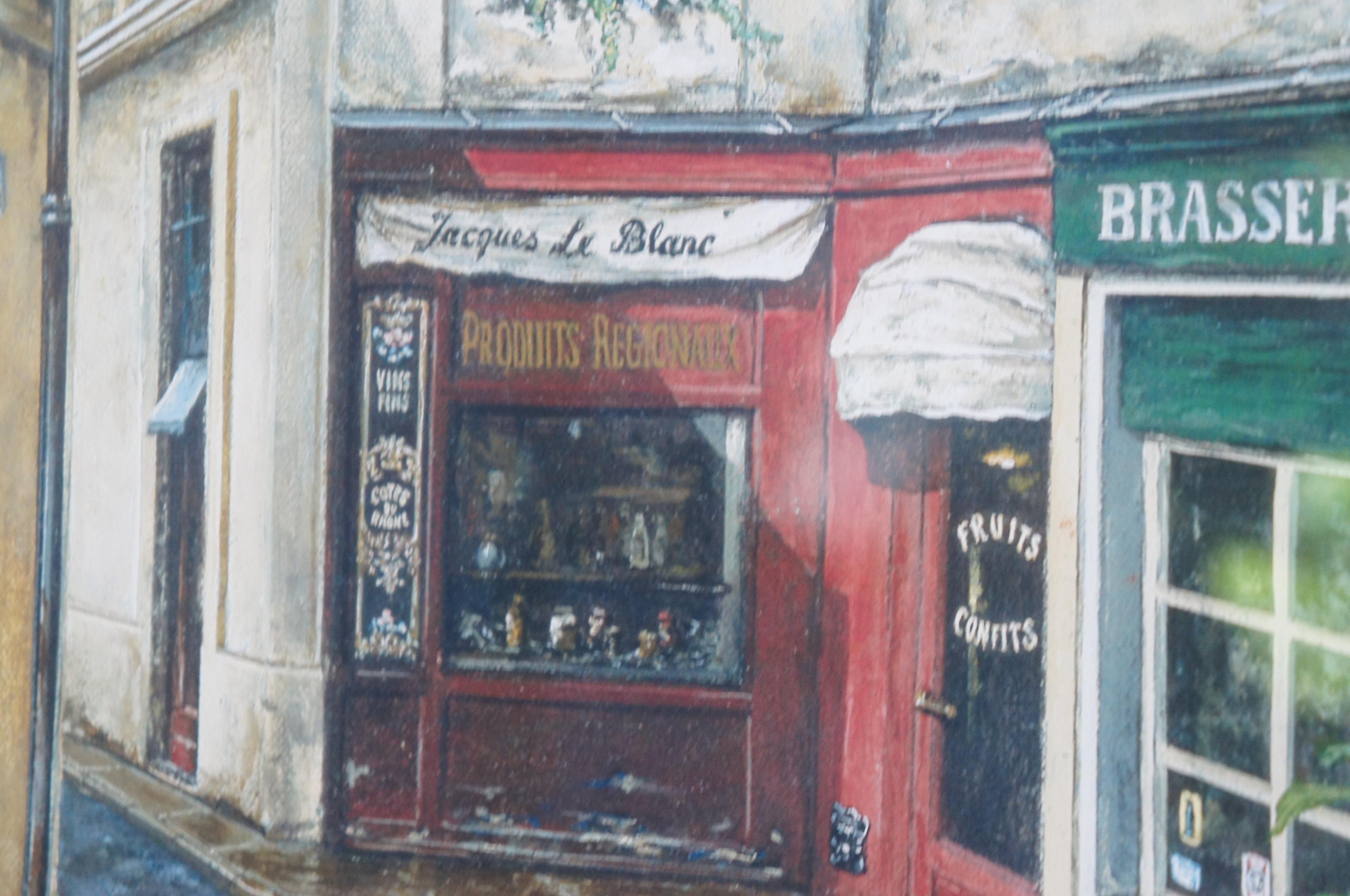 Paper Jose Candia French Restaurant Brasserie Des Arts Cityscape Street Scene For Sale
