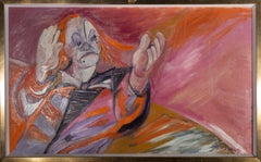 José Christopherson (1914–2014) - Mid 20th Century Oil, Applauding Clown
